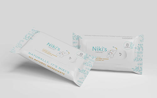 Niki's Natural Pocket Baby Wipes - 4 pack